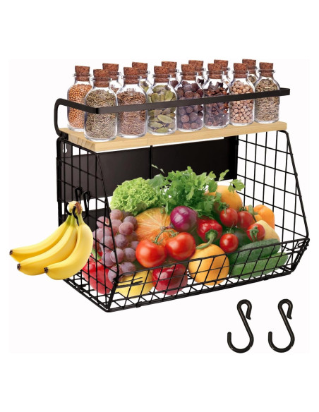 Estante Magnético DecorDudz para Nevera con Tapa de Madera Estante Magnético DecorDudz para Nevera con Tapa de Madera