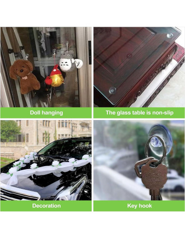 20 Ventosas Transparentes CeroDimo 18mm para Mesas de Vidrio