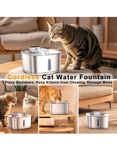 Fuente de Agua Inalámbrica GinGine 3.2L Acero Inoxidable