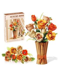 Juego de Flores con Jarrón Mavo Brix 27.99x36.35cm DIY