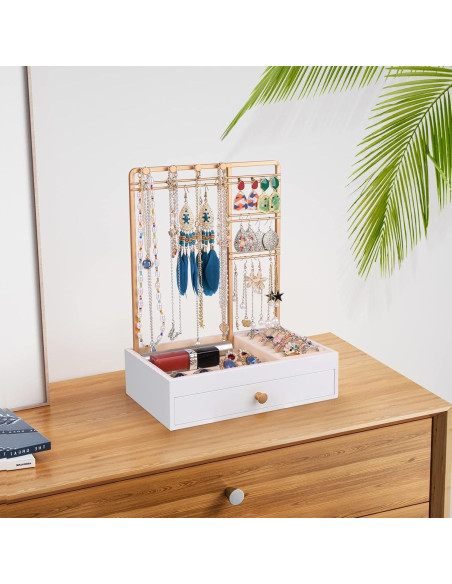 Soporte de Joyería Teamkio en Forma de Árbol con Caja Blanca Soporte de Joyería Teamkio en Forma de Árbol con Caja Blanca