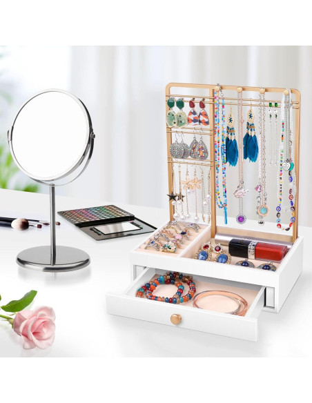 Soporte de Joyería Teamkio en Forma de Árbol con Caja Blanca Soporte de Joyería Teamkio en Forma de Árbol con Caja Blanca