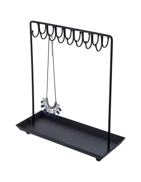 Soporte de Joyería MyGift Metal Negro 14" con 20 Ganchos