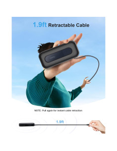 Cargador Portátil Miady 10000mAh PD 30W con Cable Retráctil 2