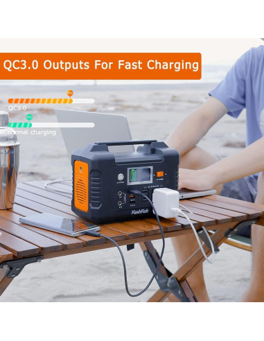 Generador Solar Portátil FlashFish E200 151Wh 200W AC/DC