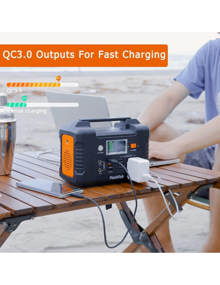 Generador Solar Portátil FlashFish E200 151Wh 200W AC/DC