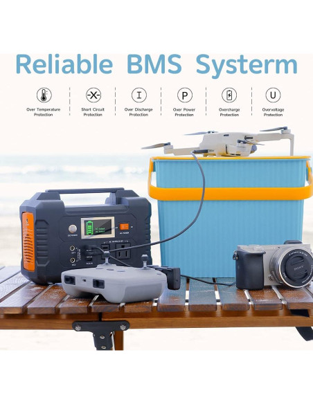 Generador Solar Portátil FlashFish E200 151Wh 200W AC/DC