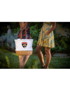 Canasto de Mimbre y Lona Coronado Picnic Time 35.88x29.05x34.04cm 2