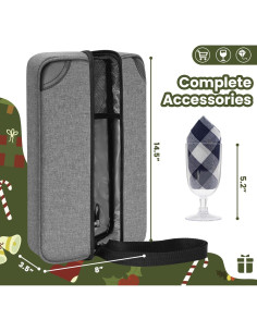 Bolsa de Vino ALLCAMP Gris con Compartimento Enfriador 2