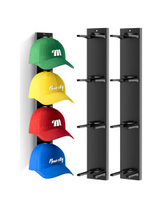 Organizador de Sombreros MISSLO 2-Pack Negro para Pared