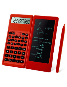 Calculadora Científica iPepul JSQ Roja con Bloc de Notas