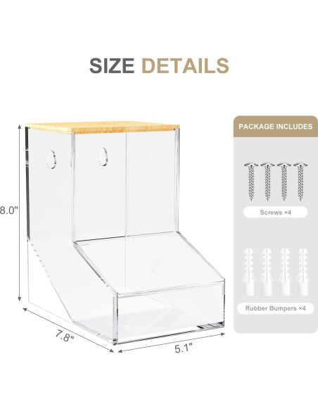 Dispensador de cápsulas de lavandería TCJJ acrílico 20.3x19.8x12.9cm