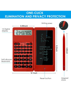 Calculadora Científica iPepul JSQ Roja con Bloc de Notas 2