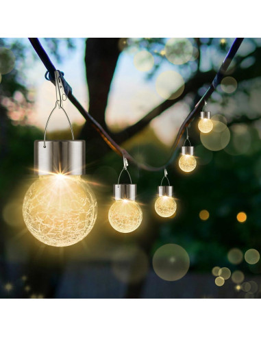 Luces Solares Colgantes PARTPHONER 12 Piezas Jardín