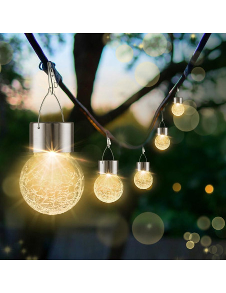 Luces Solares Colgantes PARTPHONER 12 Piezas Jardín