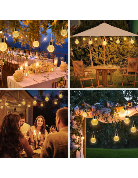 Luces Solares Colgantes PARTPHONER 12 Piezas Jardín