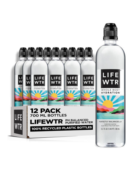 Agua Purificada LIFEWTR 700ml pH Equilibrado Paquete 12