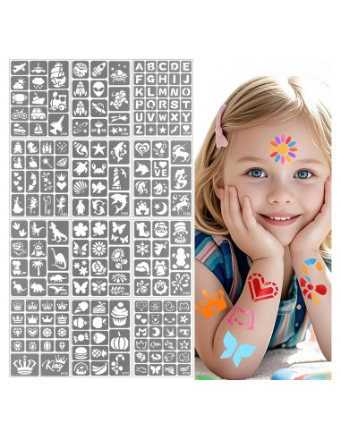 Kit de 183 Plantillas de Tatuajes Temporales Yazhiji