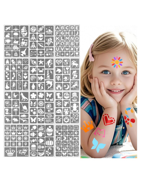 Kit de 183 Plantillas de Tatuajes Temporales Yazhiji Kit de 183 Plantillas de Tatuajes Temporales Yazhiji