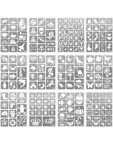 Kit de 183 Plantillas de Tatuajes Temporales Yazhiji