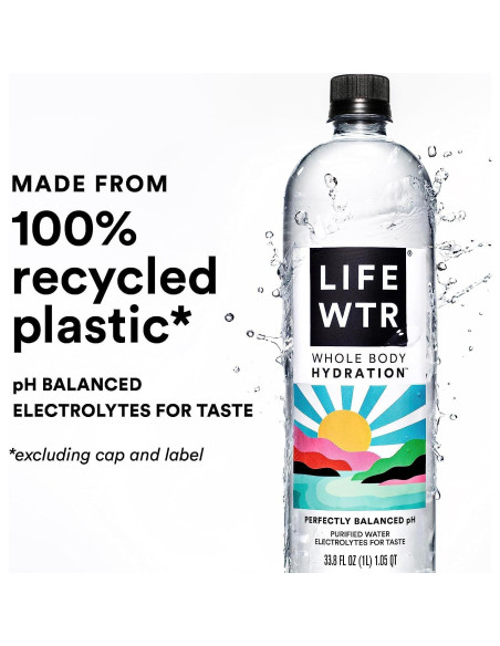 Agua Purificada LIFEWTR 700ml pH Equilibrado Paquete 12