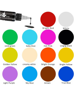 Set de Tinta para Tatuajes BAODELI 14 Colores 30ml 2