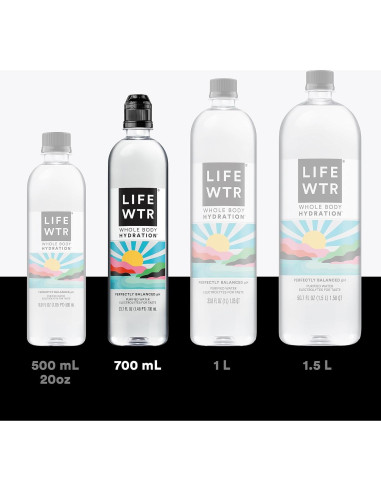 Agua Purificada LIFEWTR 700ml pH Equilibrado Paquete 12