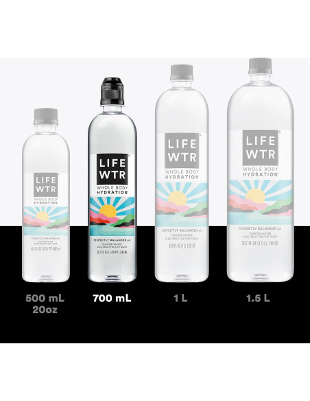 Agua Purificada LIFEWTR 700ml pH Equilibrado Paquete 12
