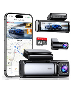 Cámara Dash 4K Affver A4 Doble con GPS y Pantalla IPS