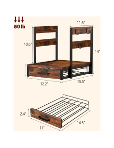 Soporte para K Cup Evermagin, 35 Cápsulas, Marrón Rústico 2