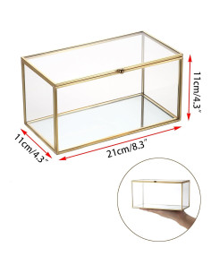 Soporte de Cápsulas de Café ELLDOO de Vidrio Dorado 21x11x11cm 2