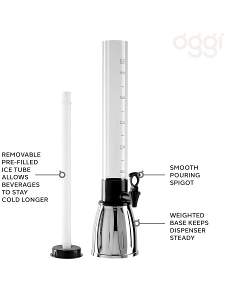 Dispensador de Cerveza OGGI 3L Acero Inoxidable con Grifo