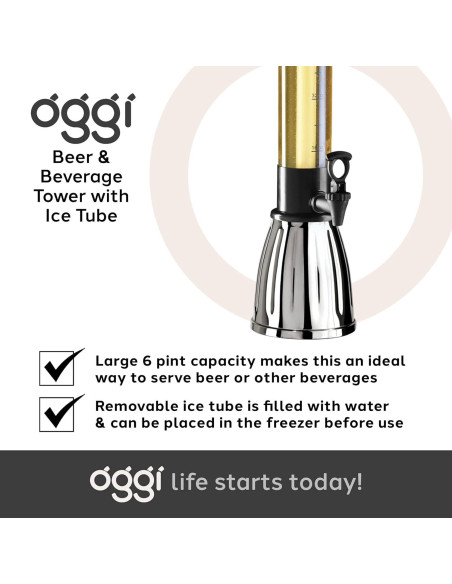 Dispensador de Cerveza OGGI 3L Acero Inoxidable con Grifo