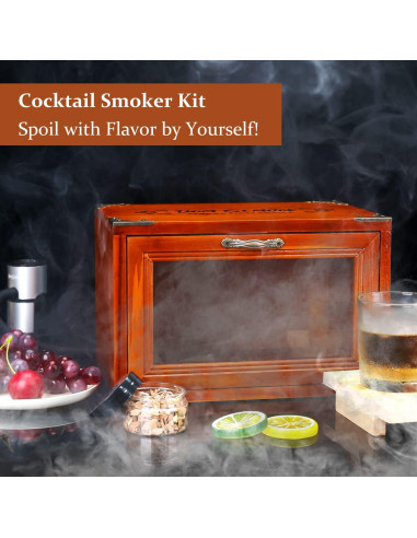 Kit de Ahumador de Cócteles Dom Scmook con Astillas de Madera