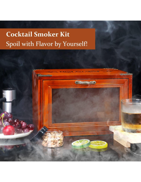 Kit de Ahumador de Cócteles Dom Scmook con Astillas de Madera