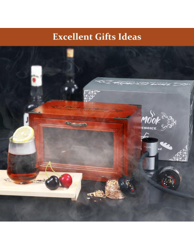 Kit de Ahumador de Cócteles Dom Scmook con Astillas de Madera