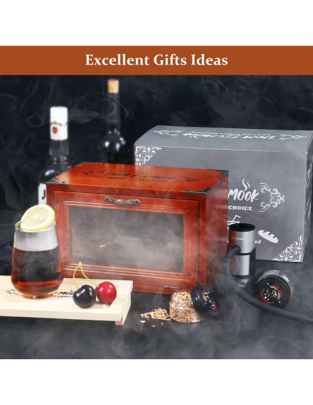 Kit de Ahumador de Cócteles Dom Scmook con Astillas de Madera