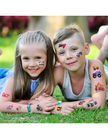 75 Tatuajes Temporales Metálicos para Niños - Camiones Monstruo 75 Tatuajes Temporales Metálicos para Niños - Camiones Monstruo