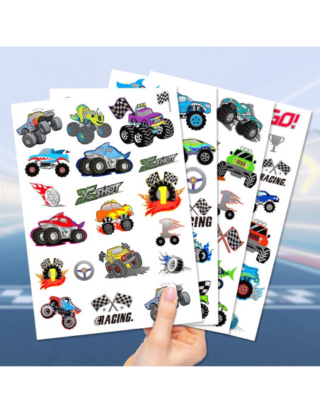 75 Tatuajes Temporales Metálicos para Niños - Camiones Monstruo 75 Tatuajes Temporales Metálicos para Niños - Camiones Monstruo
