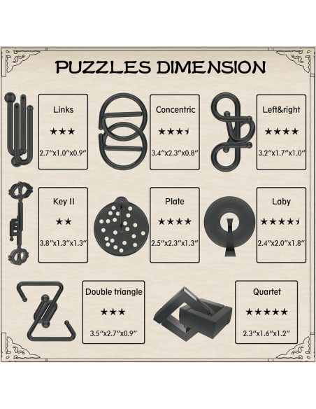 Juego de Rompecabezas 3D de Metal NORDISTRICT 8 Piezas