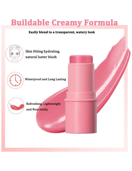 Bastón de Rubor Crema SHENZHEN NIYASI 6.5g Rosa Tímido