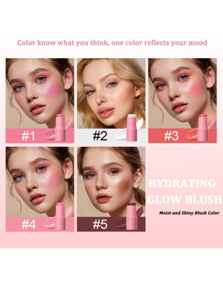 Bastón de Rubor Crema SHENZHEN NIYASI 6.5g Rosa Tímido