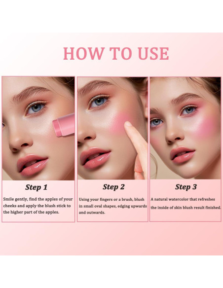 Bastón de Rubor Crema SHENZHEN NIYASI 6.5g Rosa Tímido