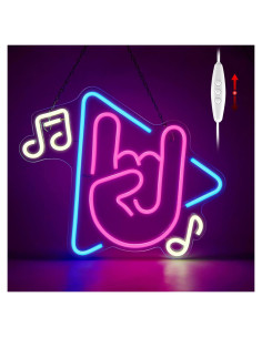 Letrero de Neón Musical FITNATE LED USB Brillo Ajustable