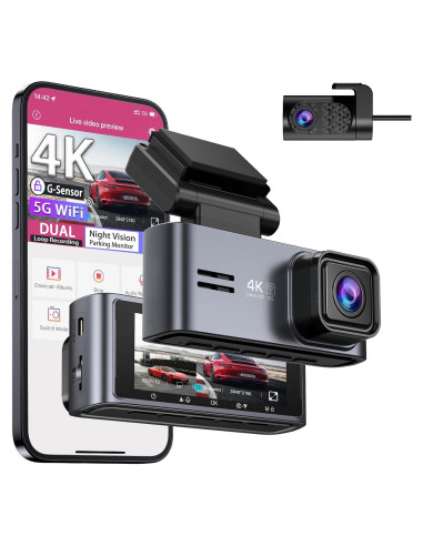 Cámara Dash OMAR M572 4K Delantera y Trasera WiFi 5G