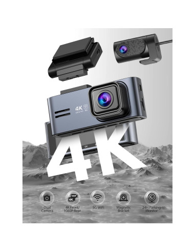 Cámara Dash OMAR M572 4K Delantera y Trasera WiFi 5G