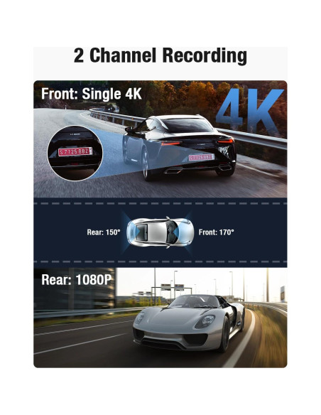 Cámara Dash OMAR M572 4K Delantera y Trasera WiFi 5G