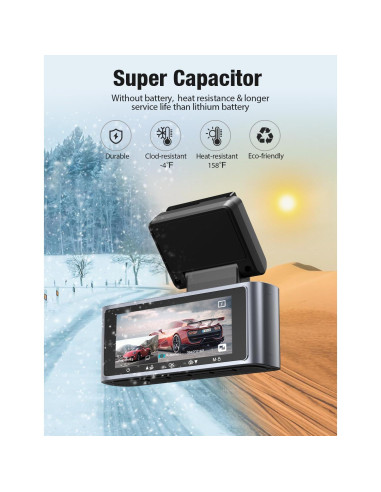 Cámara Dash OMAR M572 4K Delantera y Trasera WiFi 5G