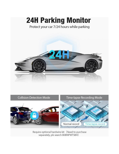 Cámara Dash OMAR M572 4K Delantera y Trasera WiFi 5G