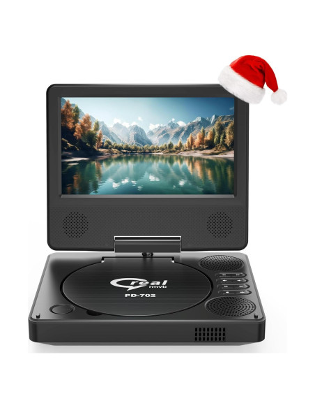 Reproductor DVD portátil PJGCWB 9.5" pantalla giratoria 7.5"